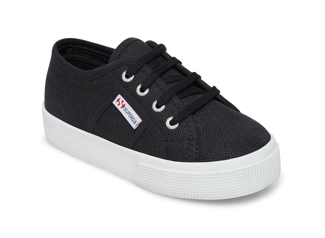 Zapatillas Superga Niños Negras/Blancas - 2730 Cotj - 532098NRD